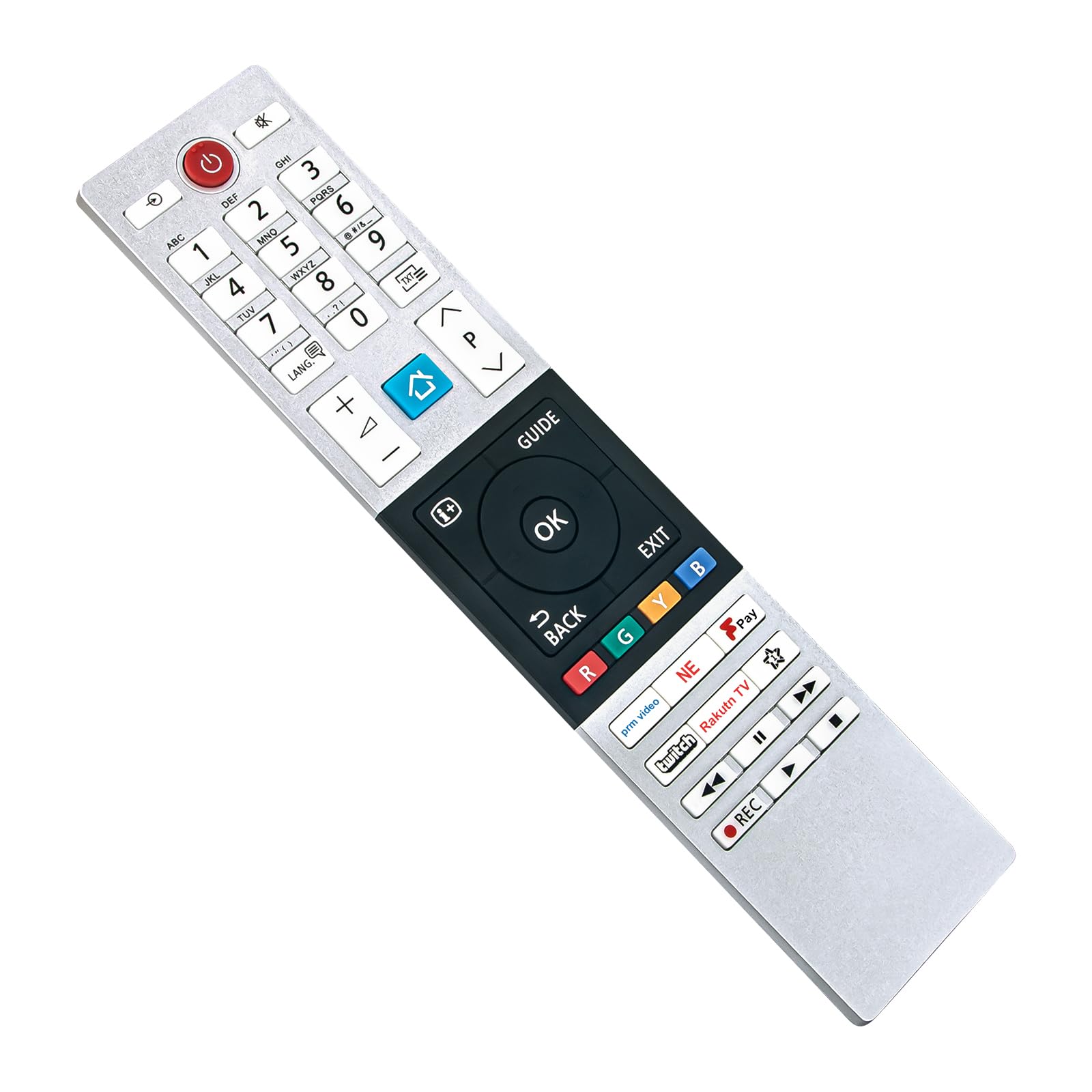 CT-8560 VINABTY Replace Remote Control Fit for TOSHIBA SMART LED TV FPLAY TWITCH PRIME 32LK3C63DB 43UK3C63DB 50UK3C63DB 50UK4D63DB