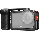 K&F CONCEPT Metal Street Grip Kit for DJI Osmo Action 6, Camera Grip Handle Holder Set (Camera Grip + Cage), Cold Shoe, Quick