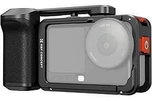 K&F CONCEPT Metal Street Grip Kit for DJI Osmo Action 6, Camera Grip Handle Holder Set (Camera Grip + Cage), Cold Shoe, Quick