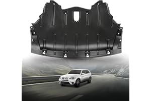 LQI Front Engine Splash Shield Under Cover Compatible with BMW X5 M Xdrive30i Xdrive35d Xdrive35i Xdrive50i Sport Utility 4-Door 2011-2013 51757233968, BM1228177 Black