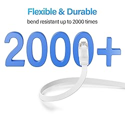Mnlnbuao Cat 6 Flat Ethernet Cable 25 FT, UTP