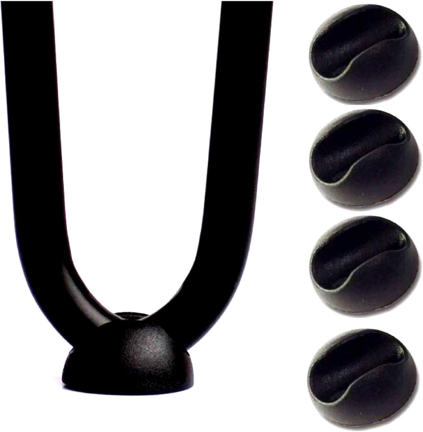 Drenky 4 PCS Hairpin Leg Feet Protector Cover-Top New Tighter Floor Glides-Four Pack-Top Clip Guards for 10mm Steel Hairpin Table Legs