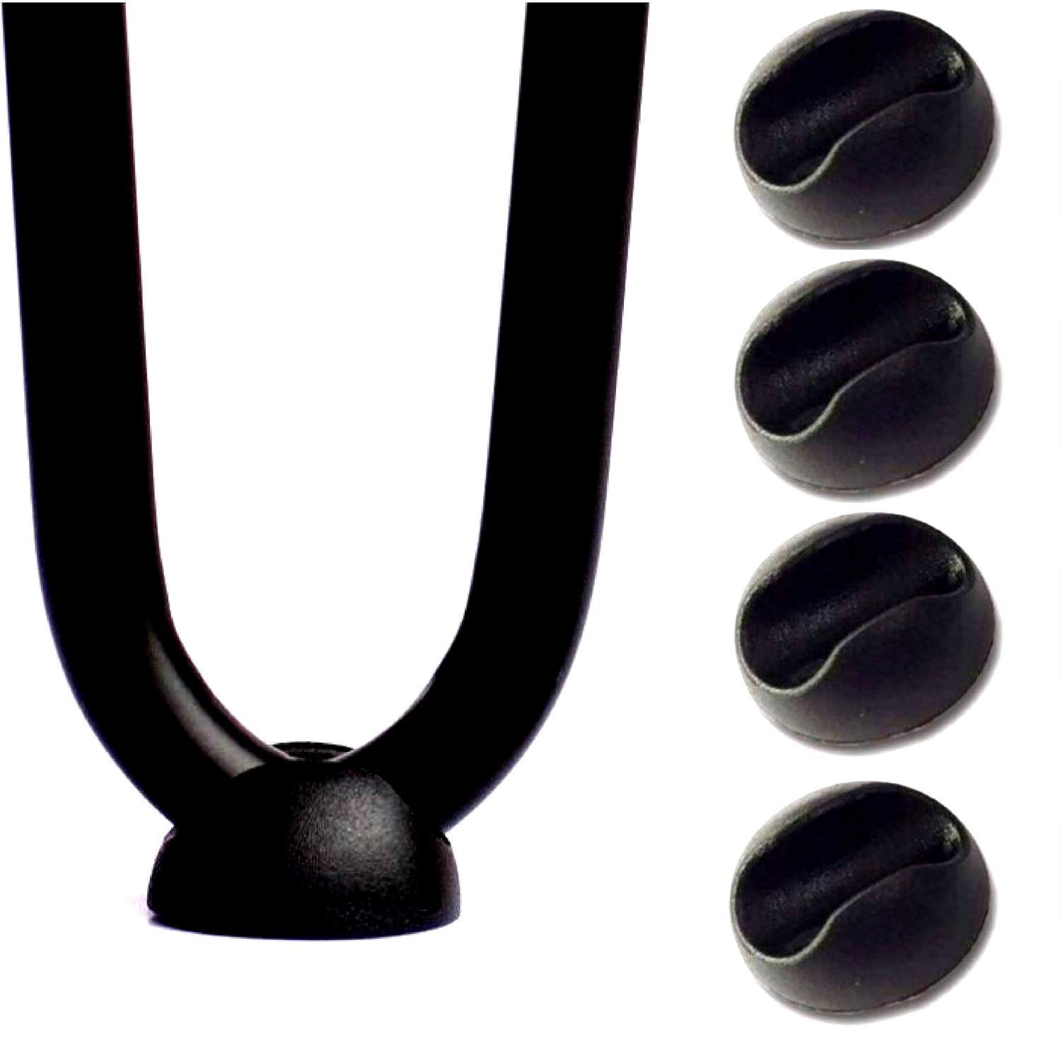 Drenky 4 PCS Hairpin Leg Feet Protector Cover-Top New Tighter Floor Glides-Four Pack-Top Clip Guards for 10mm Steel Hairpin Table Legs