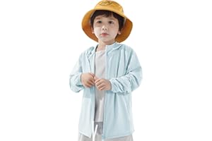 ACESTAR Kids UPF 50+ Sun Protection Shirts UV Long Sleeve Zip Up Hoodie SPF Cooling lightweight Jacket Running Fishing Hiking