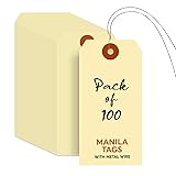 SmartSign Blank Manila Tags with Wire