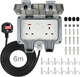 Anesty Outdoor Socket 6m Extension Lead 2 Gang IP66 Waterproof Sockets view 1