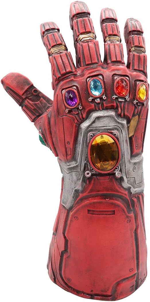 FUGUI Iron Man Infinity Gauntlet Glove Adult Costume Cosplay (Red)