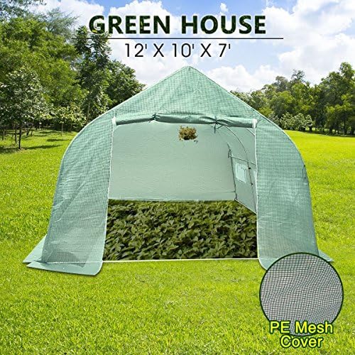 Large Walk-In Tunnel Green House Garden Plant, 12'X10'X7'