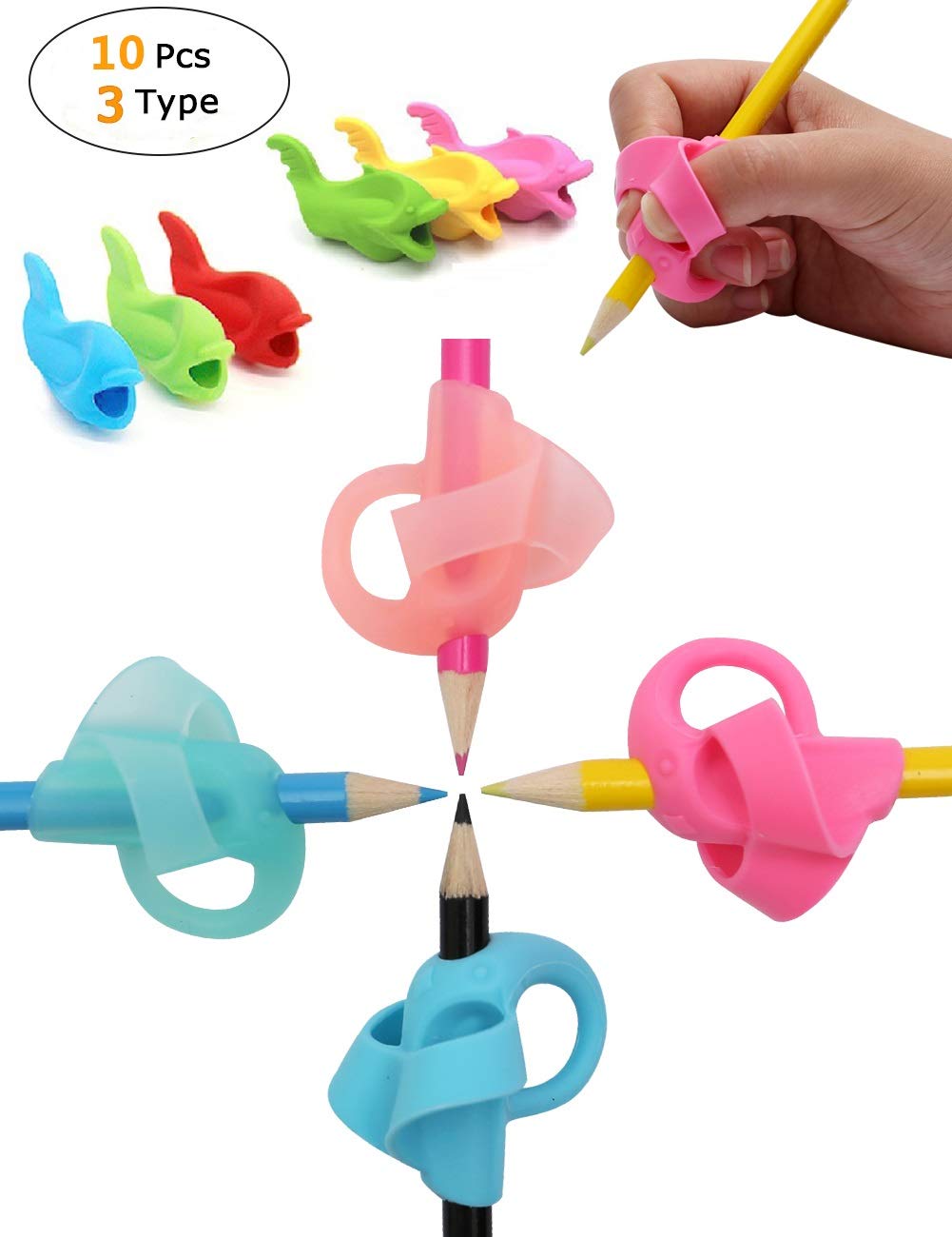 Buy 10 PCS Pencil Grips for Kids Handwriting for Preschool, Silicone