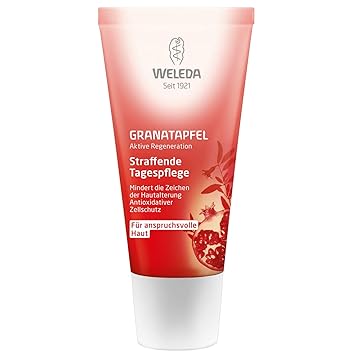 WELEDA Straffende Tagespflege Gesicht Granatapfel (1 x 30 ml) - Gesichtscreme, fördert die Zellerneuerung,