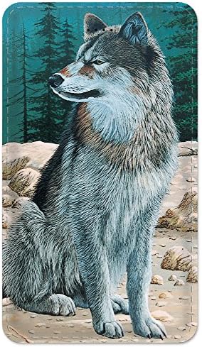 Amped Art Pocket-Sized 5000mAh Ultra Compact Portable Battery Charger External Power Bank Superior Charging Speed for iPhone, Samsung and Other Smartphones - Wolf