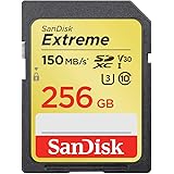 SanDisk 256GB Extreme SDXC UHS-I Memory Card - 150MB/s, C10, U3, V30, 4K UHD, SD Card - SDSDXV5-256G-GNCIN