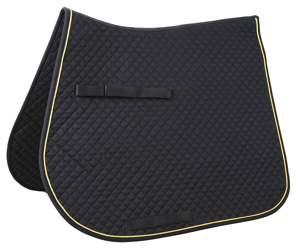 Kerbl 323811 Classic Saddle Pad - Black/Gold