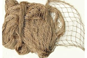 Ghillie Suits Knotted Netting - Camo Netting to Customize, Hunting Gear, Camouflage Netting Used by Outdoor Enthusiasts for Climbing, Hunting or Fishing - 4' X 5' with 1"x1" Holes, Tan