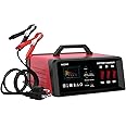 NOONE 2A/10A Car Battery Charger, 6V/12V Battery Charger Automotive, Motorcycle Trickle Charger, Desulfator Float Charger and for AGM, EFB, STD,Lead Acid Batteries