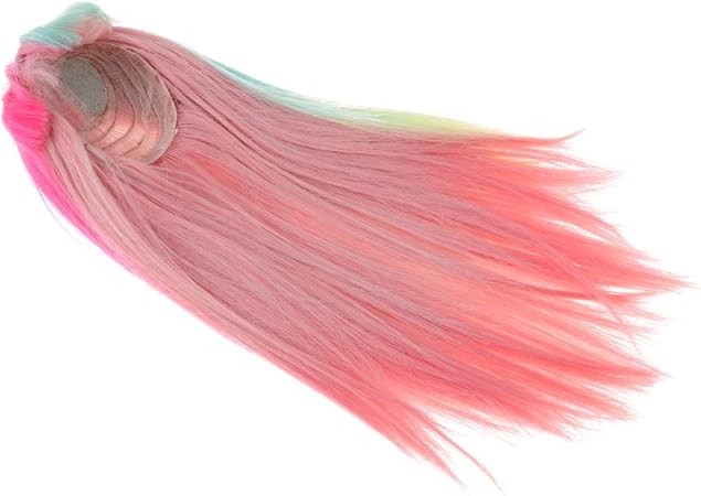 Amazon Bjdブライスドールdiy Accsピンク グリーン用1 3キュートロングストレートウィッグヘアカット ドールメイキング 通販