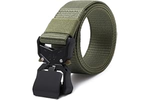 Nelbons belt Tactical Belt, Military Hiking Rigger 1.5" Nylon Web Work Belt with Heavy Duty Quick Release Buckle