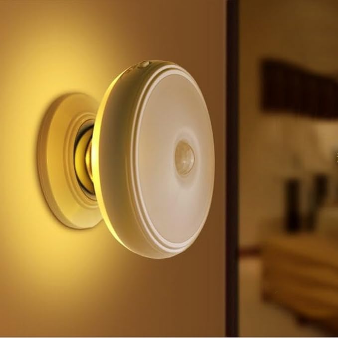 Aplique Pared Baño Sensor De Movimiento Inalámbrico Pequeño Luz Led