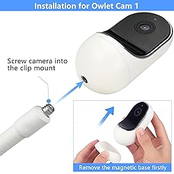 Flexible Clip Mount Compatible with Owlet, Motorola