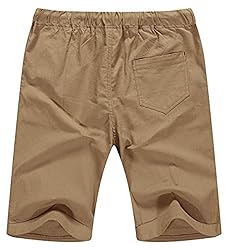 NITAGUT Men's Linen Casual Classic Fit Short