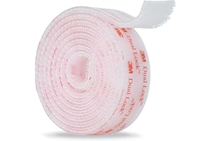 BULINA 3M Dual Lock SJ3560 1"×4ft Clear 1 Pack Reclosable Fastener Mounting Tape Interlocking Mushroom Shaped Strong Adhesive Hook Lock Sticky Tape for Indoor and Outdoor(DC2512)