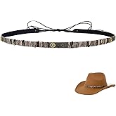 nemokamai Cowboy Hat Bands for Men Women, Leather Hatbands Belt for Cowboy/Western/Fedora/Cowgirl Hats