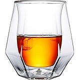 Gootus Whiskey Glasses Set of 2 - Hand Blown Double Walled Glass with Premium Gift Box - Perfect for Whiskey, Scotch, Bourbon