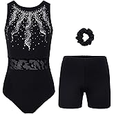 JOYSTREAM Gymnastics Leotards for Girls, Adult, Child With Shorts Activewear