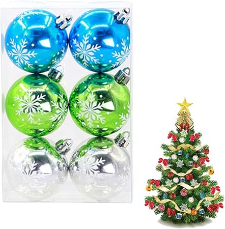 Immagini Palline Di Natale Colorate.Yisily 6 Mini Palline Di Natale In Plastica Per Albero Di Natale Decorazioni Colorate Con Albero Di Natale Bianco Amazon It Casa E Cucina