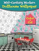 Mid-Century Modern Dollhouse Wallpaper: Color & Cut Mid-Century Modern Dollhouse Wallpaper: Color & Cut