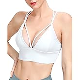 MotoRun Bralettes for Women, Strappy Sports Bra Push up Bralette Sexy Bras Rave Top
