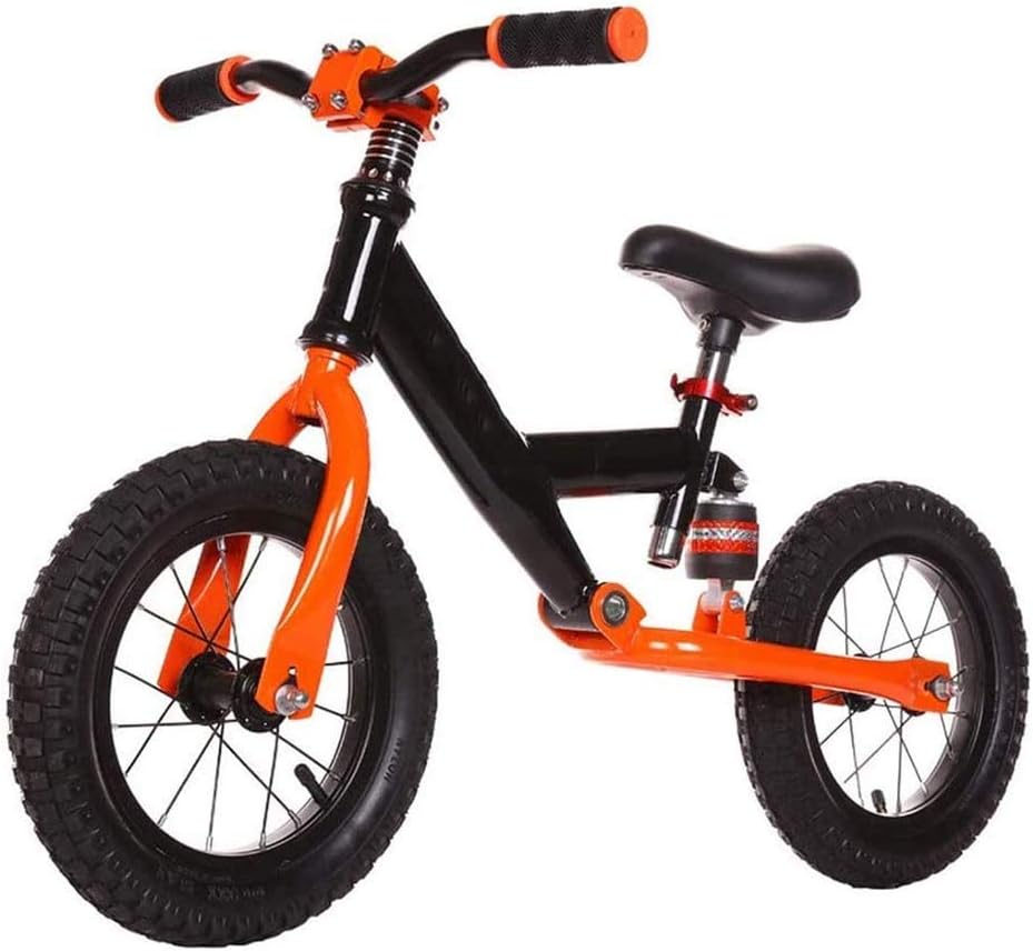Kids Balance Bike, Glider Bike with Shock Absorber, 12" No Pedal Carbon
