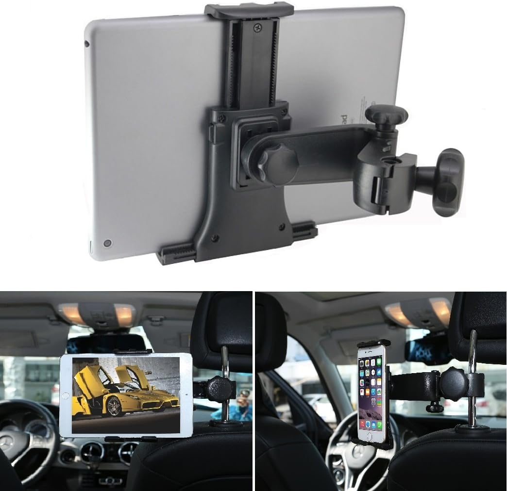 タブレット 後部座席 真ん中 ホルダー 車載ホルダー 車載用 車載 スマホ カーナビ ヘッドレスト Dvd スタンド タブレットホルダー Ipad 11cm 22 5cmまで取付け可能 安心の国内販売店舗 Ok Basket 並行輸入品 携帯電話ホルダー 車 バイク Amazon