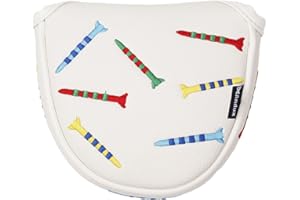 Andux PU Striped Tees Pattern Putter Cover Golf Putter Head Covers