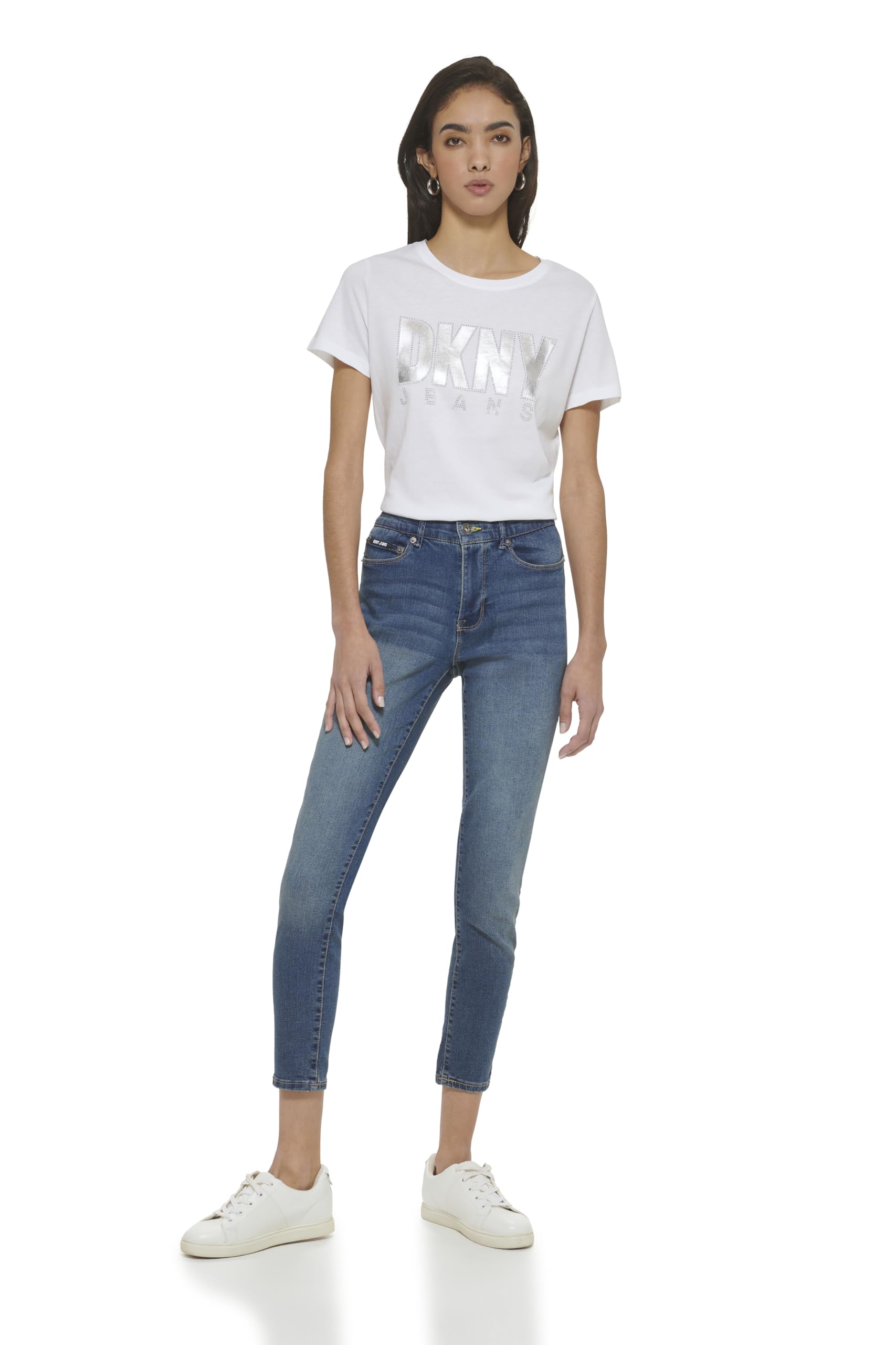 DKNY Women Bleeker Shaping Skinny Jeans, Medium Wash, 28
