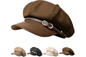 Busnos Newsboy Hats for Women and Men Beret Women's Hats & Caps Fall and Winter Womens Hat y2k Hat Women's Octagonal Cap