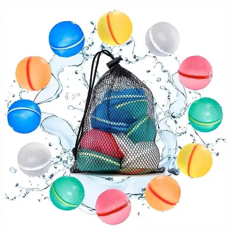 8 Reusable Water Balloons-Quick Fill, Self-Sealing