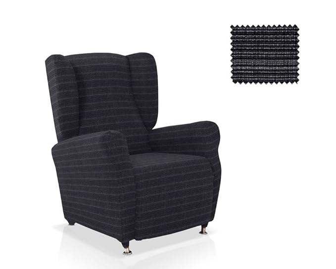 JM Textil Husse für Ohrensessel Moraig Größe 1 Sitzer (Standard), Farbe Grau (Mehrere Farben verfügbar)