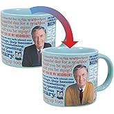 The Unemployed Philosophers Guild Mister Rogers Heat Changing Color Transforming Mug - Hot Coffee Changes Mr Rogers' Outfit, Comes in a Fun Box, 14 oz