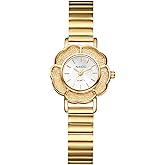 OIDEA Flower Watches for Women: Elegant Dainty Bracelet Watch Small Round Dial Analog Quartz Wrist Watch Easy Reader Watch Stainless Steel Band Ladies Watch