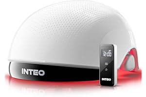 INTEO Red Light Therapy for Hair Growth, Laser Hair Growth Cap for Hair Loss, Rechargeable Battery- FDA Cleared Hair Growth for Men & Women, Wireless Red Light Hair Therapy, 162 Lasers