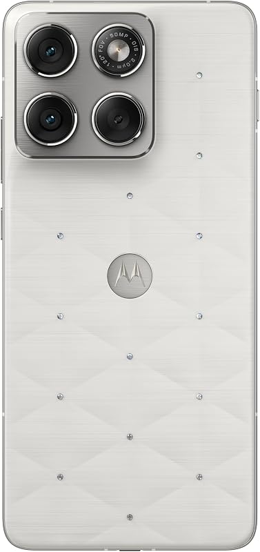 edge 70 e moto buds loop con crystals by Swarovski®(12/512GB, Doppia fotocamera 50MP+flicker cam, selfie 50MP, sottile 5.99mm, 4800mAh, Display 6.67" 120Hz, Android 16) PANTONE Cloud Dancer