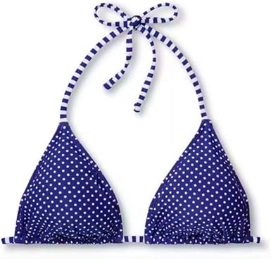 navy white bikini