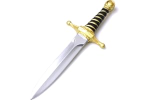 Hoappa Hard Foam Dagger for Martial Arts Weapons, Realistic Fake Short Sword Prop for Costume Accessory