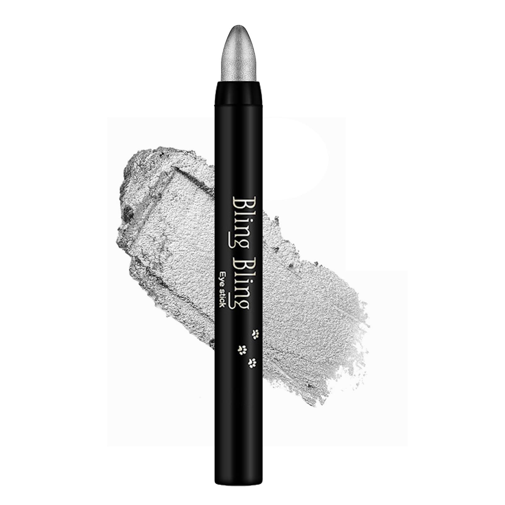 Eyeshadow Pen, Grey Glitter Eyeshadow Stick, Highly Pigmented Eye Shadow Pencil Crayon, Glitter Eyeliner Pencil, Blendable Eyes Makeup, Waterproof Long Lasting — image 1