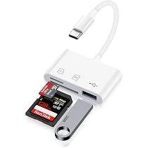 Camera Adapter USB C SD Card Reader 3-in-1 Adapter - For IPhone, IPad ...