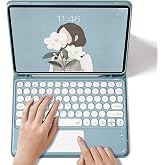AnMengXinLing Keyboard Case for iPad 9.7 inch 5th/6th Generation, Touchpad Detachable Keyboard with Pencil Holder,Slim Leather Folio Cover, Also Fit for iPad Pro 9.7/Air 2/Air