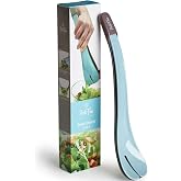 PortoFino Salad Tongs for Serving, Salad Serving Utensils, 2 in 1 Salad Tosser, Salad Serving Tools, Lightweight, Nesting Design Easy to Store, Dishwasher Safe, Plastic, Blue