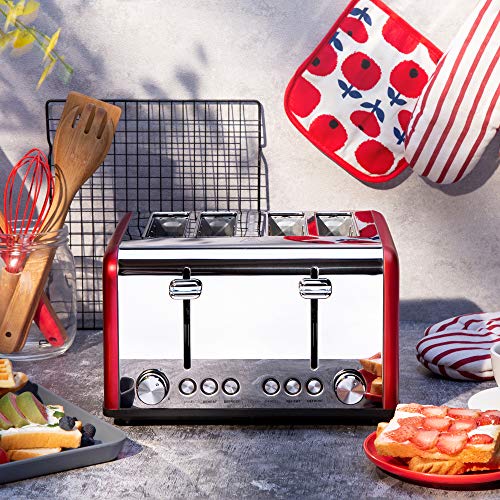 4 Slice Toaster, CUSIBOX Stainless Steel Toaster with Bagel, Defrost