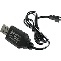 Câble Charge USB Voiture RC - 4.8V/250mA - Connecteur SM - 50cm - Lot De 2